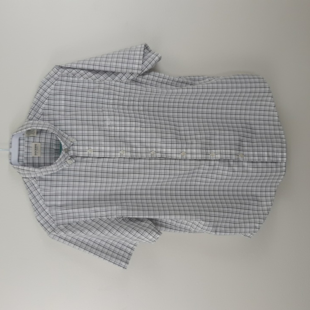 Men's Dockers S Sleeve Plaid Shirt  XL